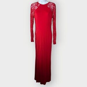 Vtg Y2K Body Central Maxi Dress | XL | Red | USA Paper Tag | Witchy Vamp